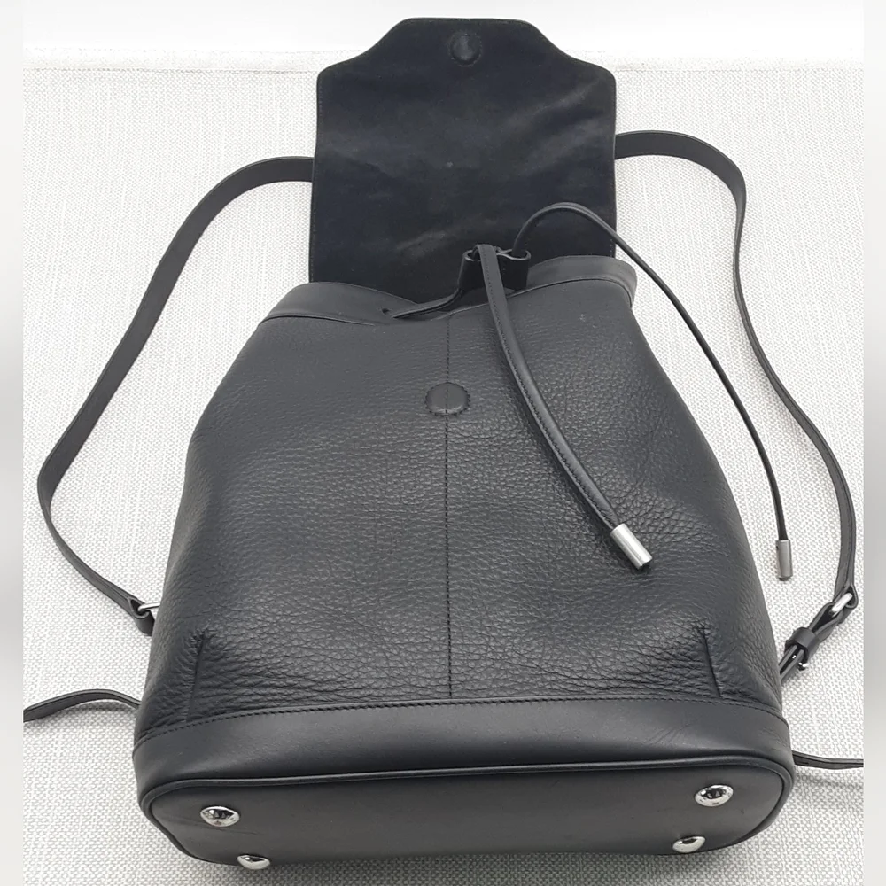 Rag & Bone Mini Pilot Backpack Black Leather Adjustable Strap